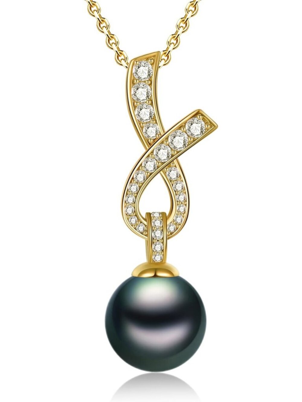 Elegant Pearl Necklace for Women - 925 Sterling Silver Bow Tie Pendant Jewelry